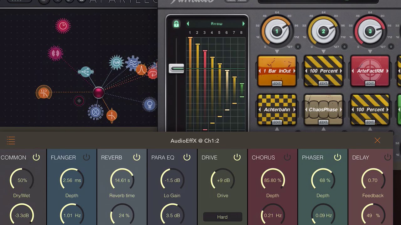 AUM Demo Drone of Sugar Bytes Aparillo, Turnado, and VirSyn Effects