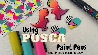 Using a Posca Paint Pens on Polymer Clay (both before and after curing)