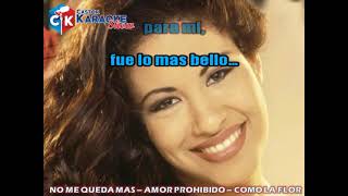 Video thumbnail of "karaoke popurri exitos selena version salsa"