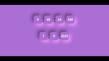 Creating Digital Clock with Colorful Glowing Effect using HTML CSS & JavaScript