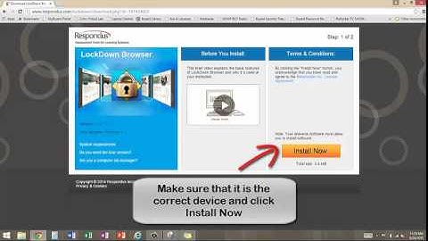 Respondus Lock Down Browser install for Windows