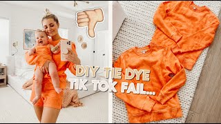 attempting to diy matching tie dye outfits i saw on tik tok... *big fail*