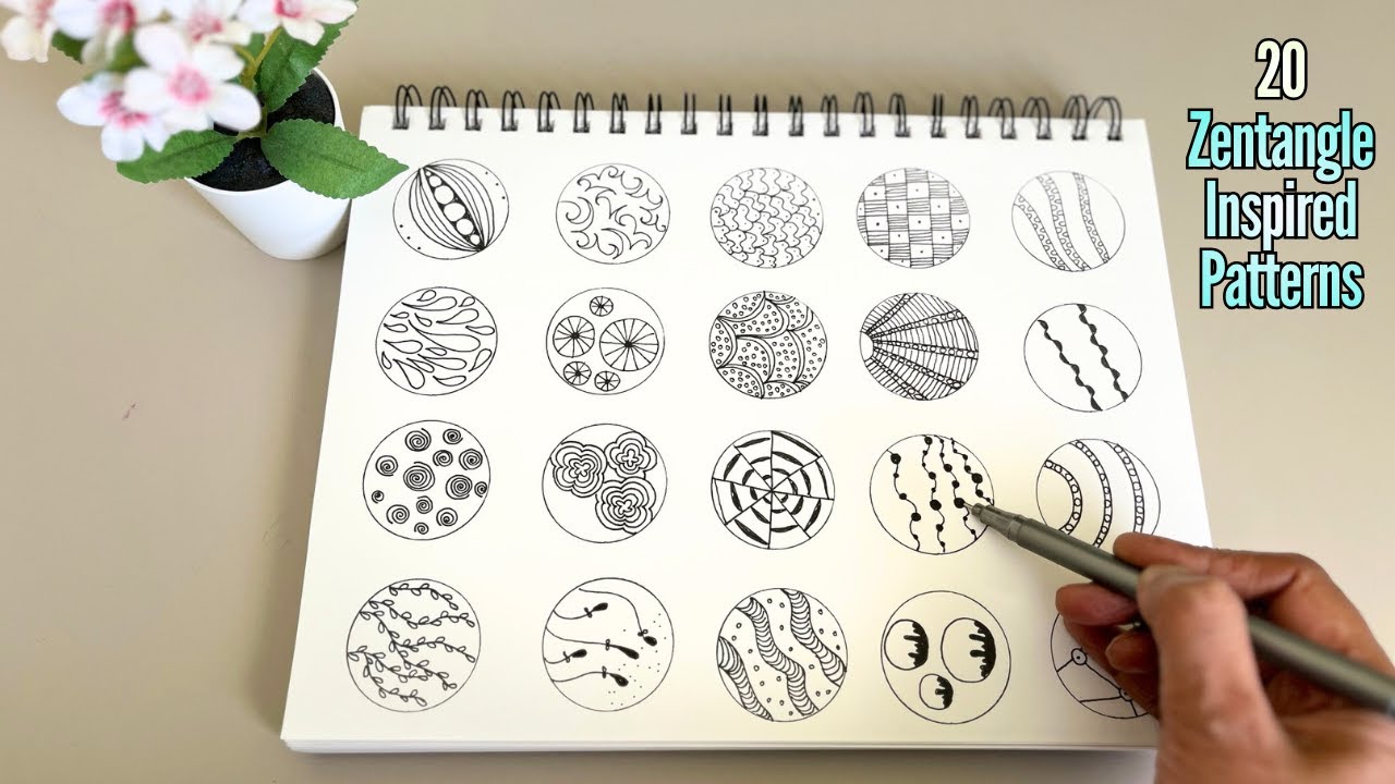 20 Very Easy Zentangle Patterns Anyone Can Draw | Beginner-Friendly Doodle