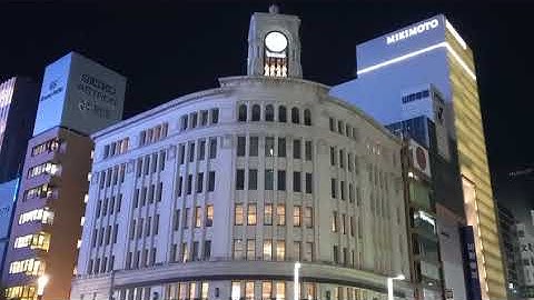 東京銀座4丁目交差点で聞く鐘の音