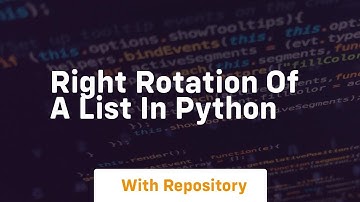 Right rotation of a list in python