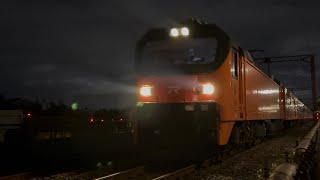 台鐵 554次 莒光號 本務E519電力機車 附掛PBK10400型電源行李車+行包 玉山街平交道通過 / Toshiba E500+Juguang express+2 Baggage cars