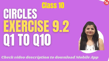 Ex 9.2 Q1 to Q10 NCERT EXEMPLAR | Circles | Class 10 NCERT Maths | By Rashmi Sharma