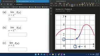 Calculus 1 - HW#1 Question 2.2.004 - WebAssign