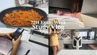 Productive Exam Week Grind  72 hours study vlog, cooking at home alone, 'end' of finals, introvert