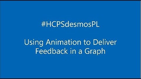 Using Animation to Deliver Feedback in a Graph in Desmos