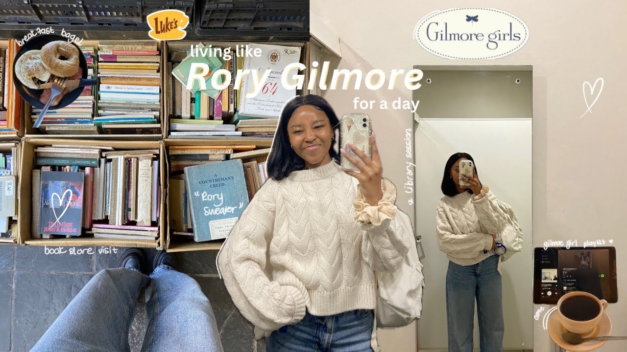 living like Rory Gilmore for a day📖 ☕️ lots of coffee + reading under a tree + studying + pizza 🍕