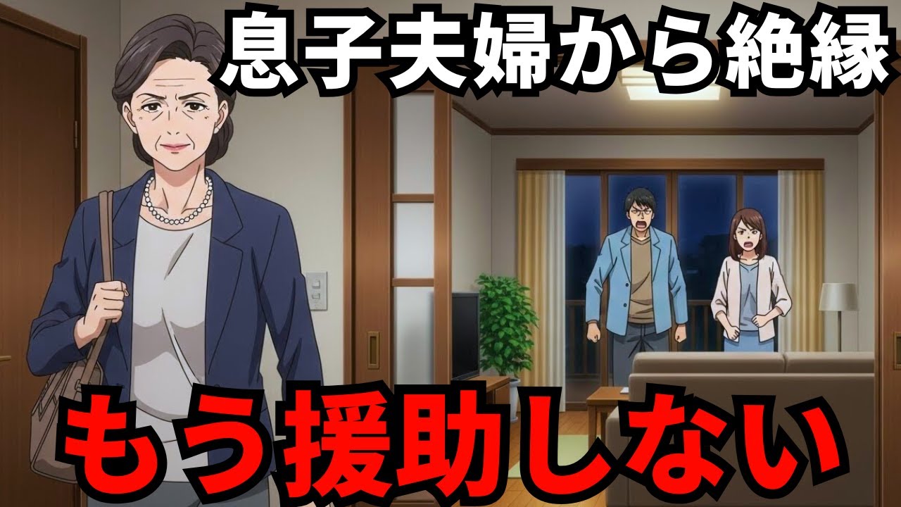「お母さんもう来ないで」息子夫婦に追い出された私。→言われた通り援助も全て断ち切ったら、数日後に「助けて」と着信。「もう他人よね？」