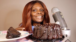 🤤 TRIPLE CHOCOLATE CREME CAKE ASMR EATING SOUNDS