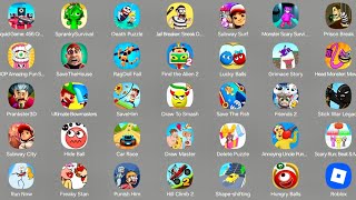 Gramic Monster Scary survival,Kick The Buddy,Minecraft,Emoji Puzzle,Survival Story,Bowmasters,HCR 2
