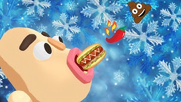 Winter in the game Sandwich Runner. Android Gameplay