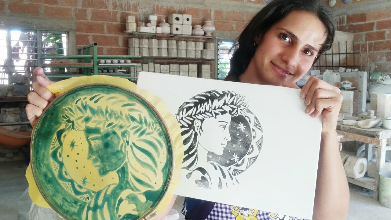 Трафаретная печать ручной работы и рецепт изготовления керамических чернил....