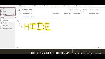 Hide default naviagation items in model driven app powerapps
