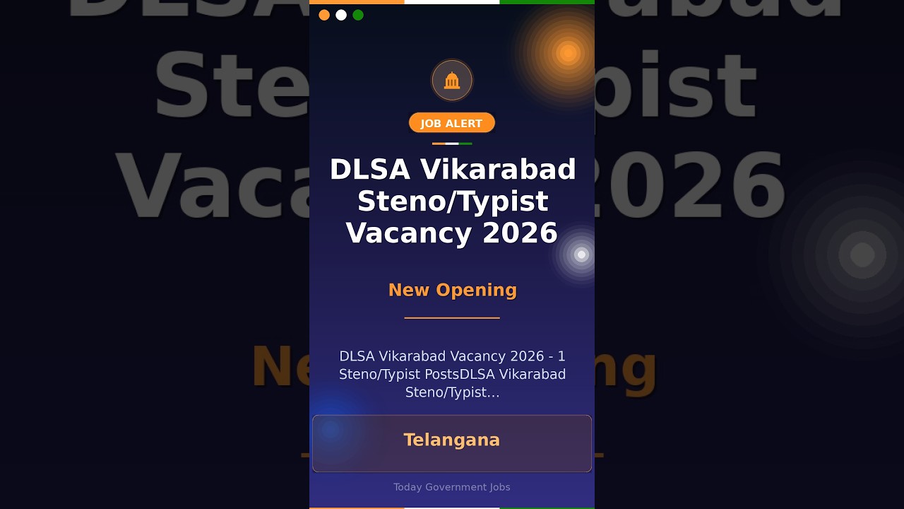 DLSA Vikarabad Steno/Typist Vacancy 2026