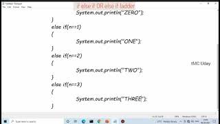 2.1.5. if else if or else if ladder in java explained with an example in TELUGU