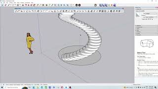 SKETCHUP 1001 BIT TOOL TUTORIAL | circular staircase with circular array