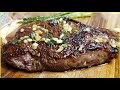  new york steak en sarten bien jugoso receta facil y rica