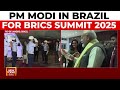 PM Modi Arrives In Rio For BRICS Summit 2025, Receives Grand Welcome From Indian Diaspora