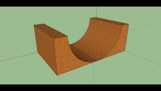 Google Sketchup 8 - How to Create a Half Pipe (SkatePark)