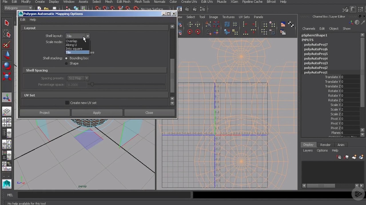 Maya Beginner : UVs Automatic Mapping - YouTube
