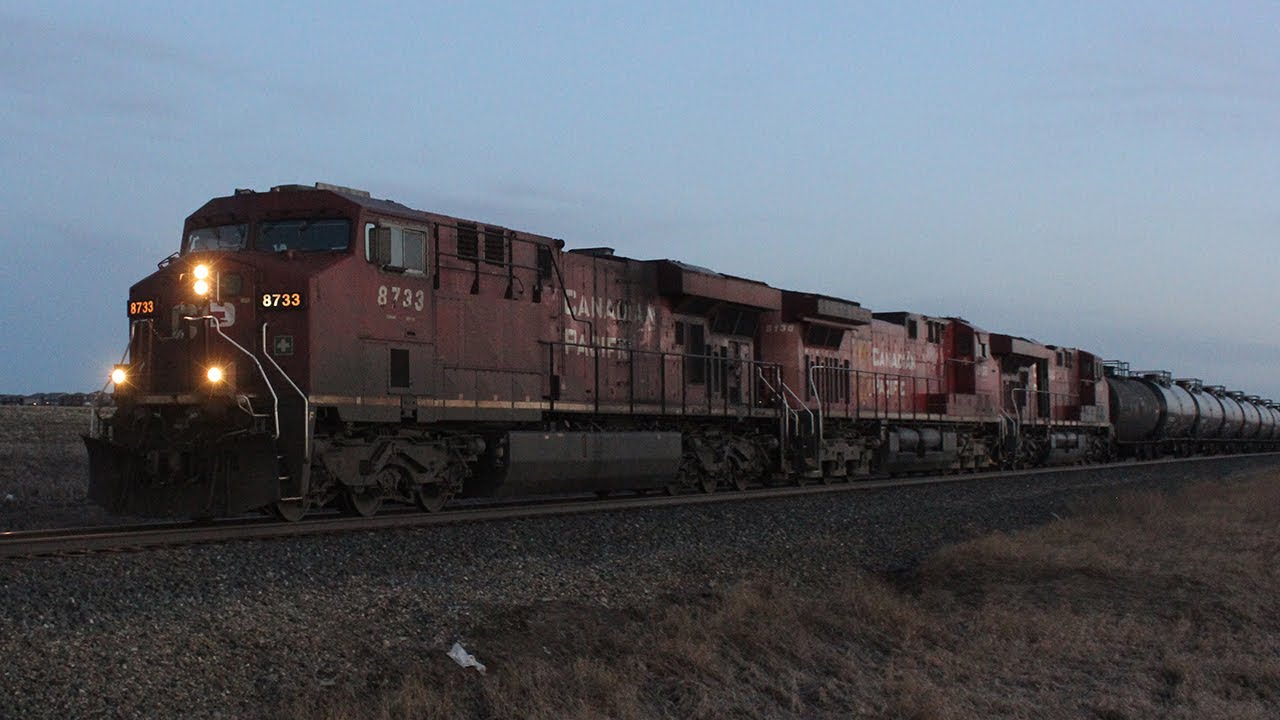 Canadian Pacific Railway Train 201 southbound Red Deer Sub @ mile 15.38 - March 30, 2022