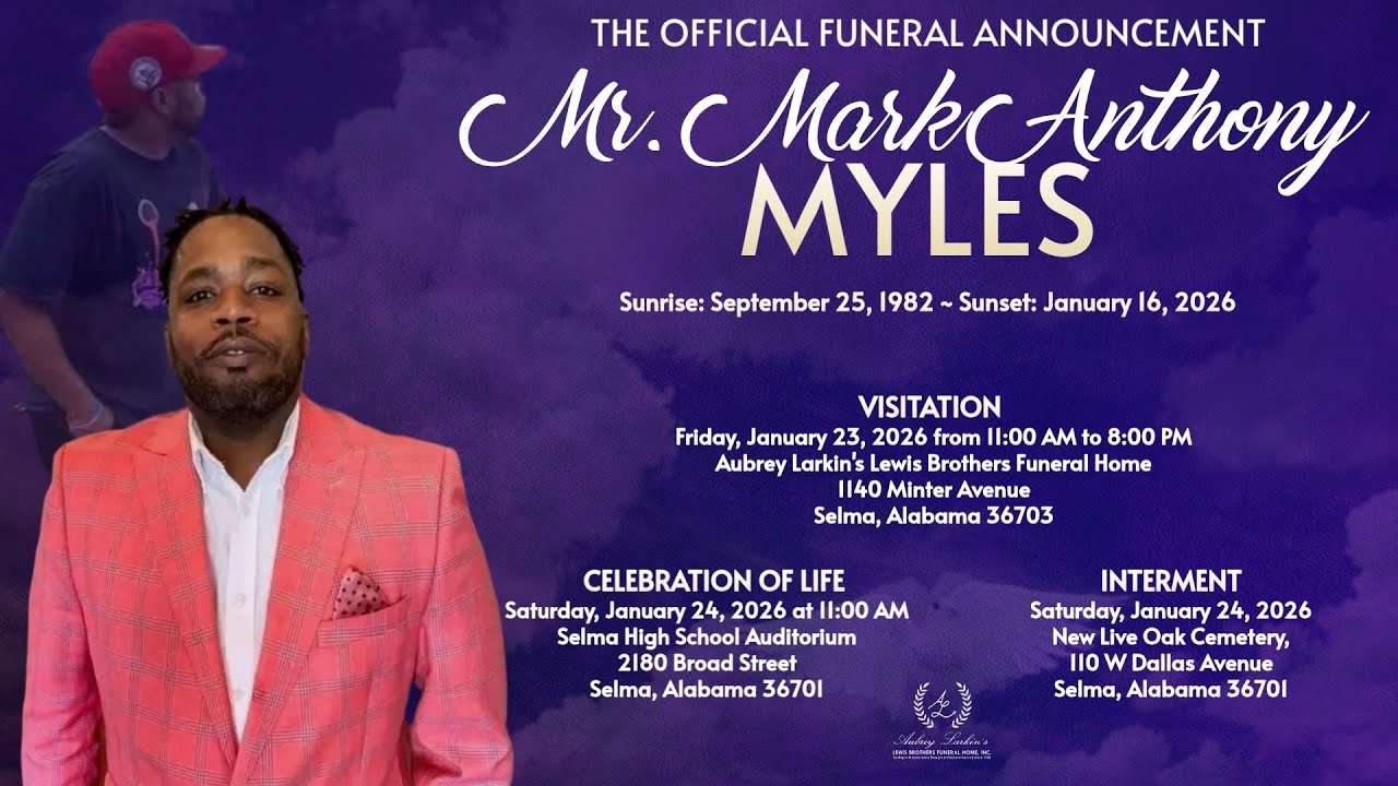 Celebration of Life for Mr. Mark Myles