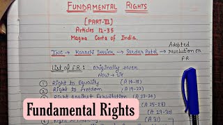 Fundamental Rights (Part-3) || Handwritten Notes || Lec.12 || Indian Polity || An Aspirant !