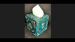 Verdigris Patina TissueBox Re-Design UpCycling | DIY Steampunk Gothic Art & Decor