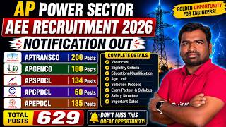 AP Power Sector AEE Recruitment 2026 🔥 629 Posts | Complete Vacancy Details