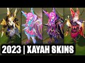 ALL XAYAH SKINS SPOTLIGHT 2023 - Redeemed Star Guardian Xayah Newest Skin | League of Legends