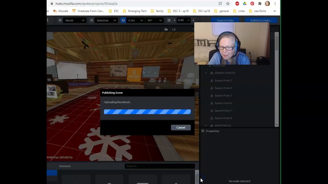 Saving and Publishing a Mozilla Hubs Room made with Spoke - YouTube