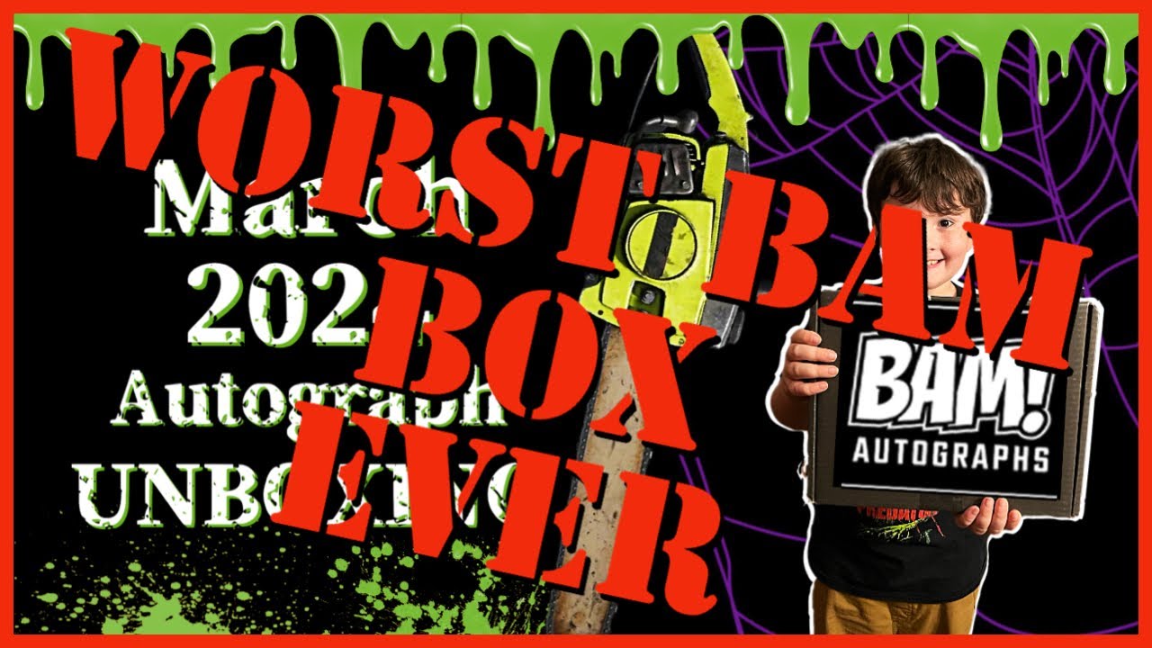 The WORST Bam Box Horror Select Autograph Ever!!! March 2024 Mystery Subscription Unboxing & Review