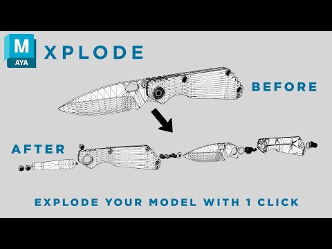 Explode your 3D models with Xplode - Free Maya Script