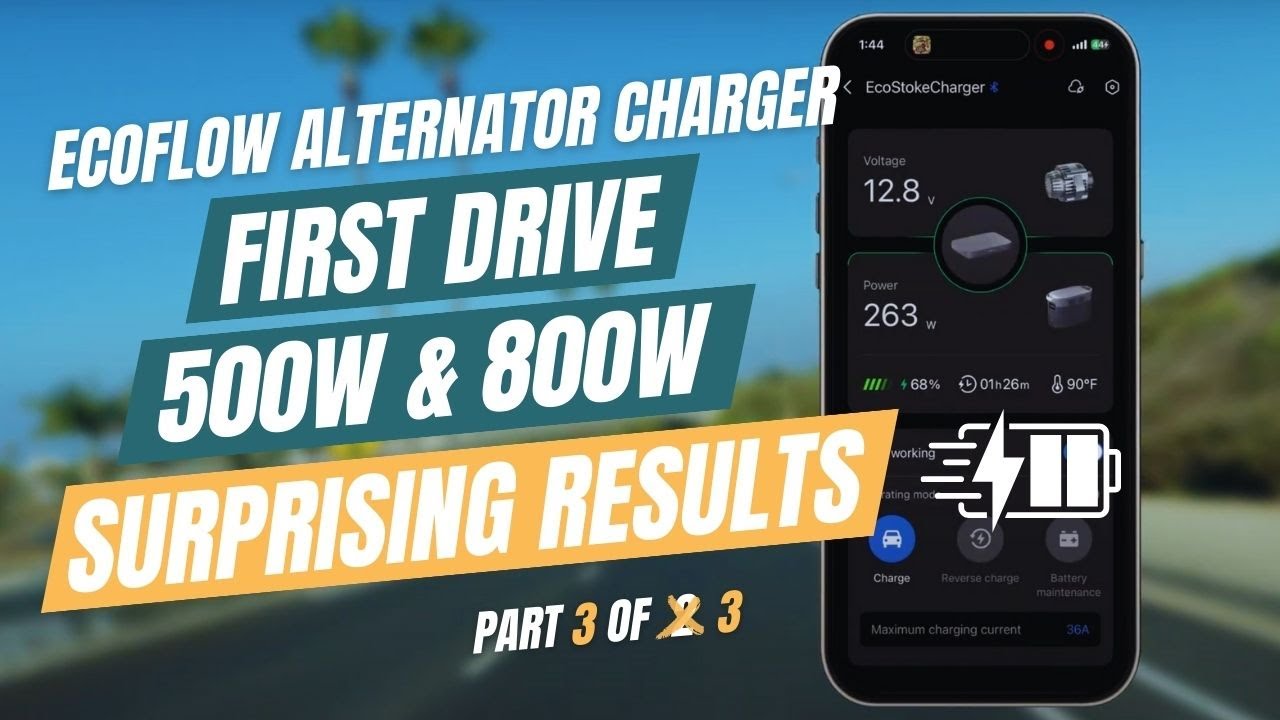 EcoFlow Alternator Charger First Drive – Surprising Results (500W & 800W)