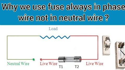 why fuse is connected in live wire|why fuse is not connected in neutral|why fuse used in phase wire