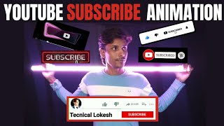 How To Make Subscribe Button Animation For YouTube (Android & iOS) #subscribeandclickbellicon Update