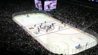 Welcome Back, Sid! Crosby takes the opening faceoff. Pittsburgh Penguins. 11/21/11