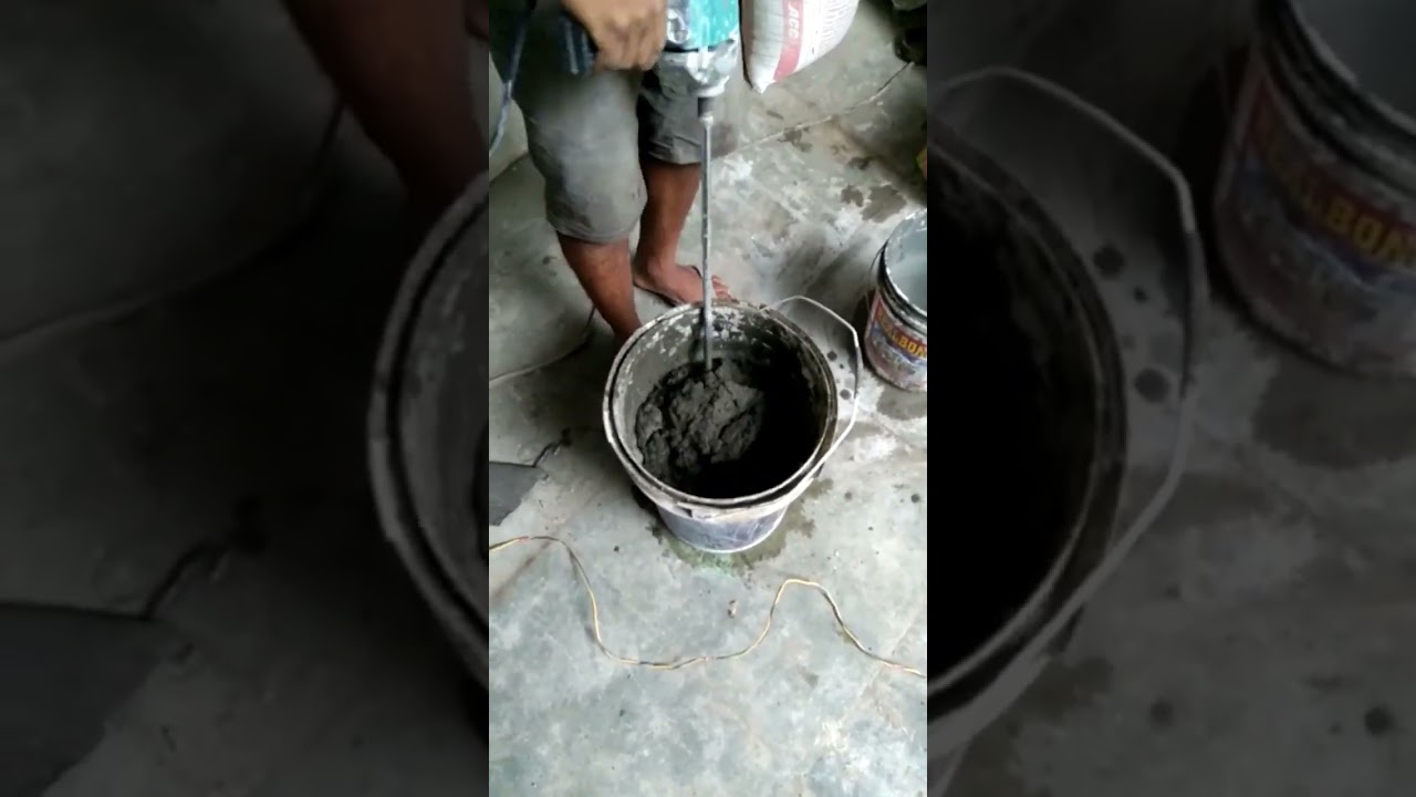 Roff tiles adhesive mixing T 02 l