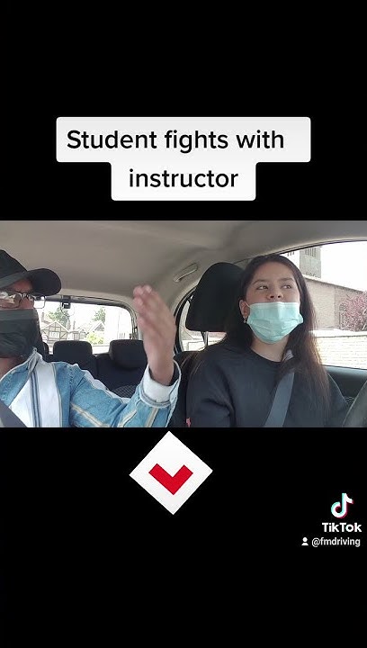 A driving instructor gives a student a sudden order to stop the car in the shortest possible time