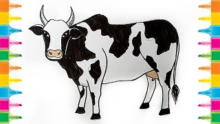 How to DRAW a COW Easy Step by Step Farm Animal Drawing How To Draw A Cow Easy Step By Step Farm Animal Drawing