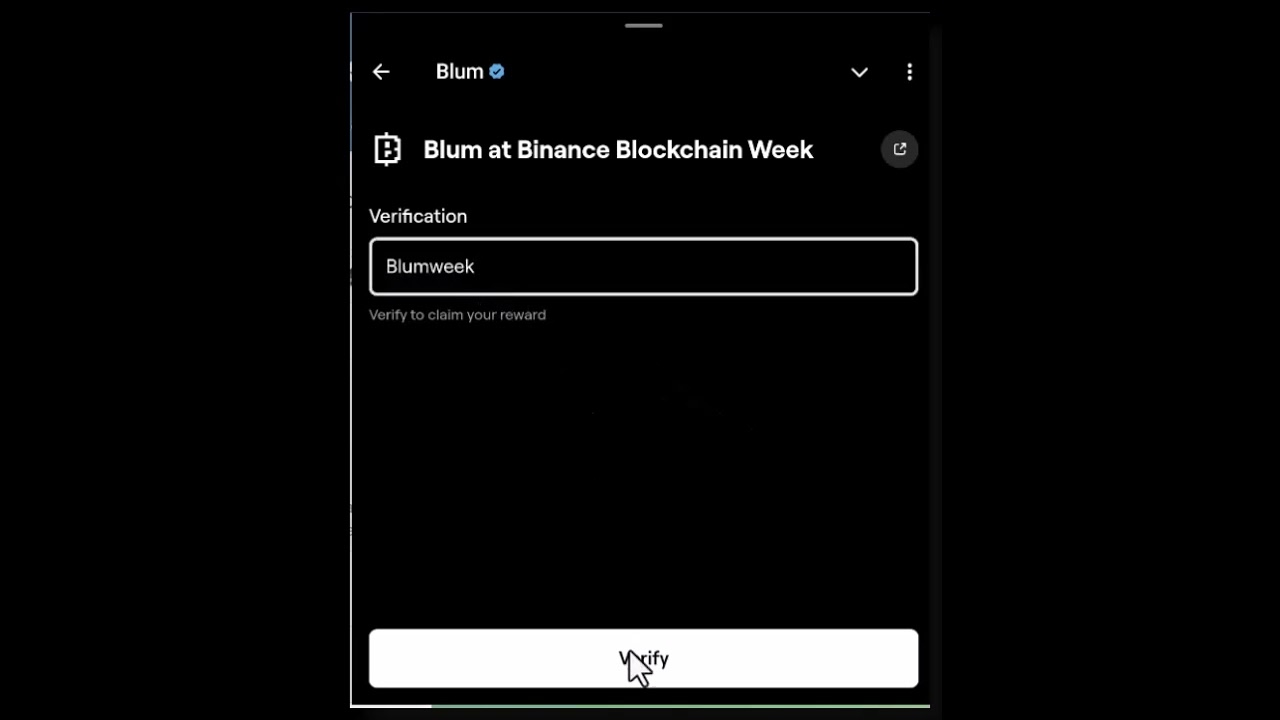 Blum at Binance Blockchain Week