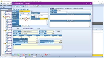 Video 31 - Prepare Purchase Order