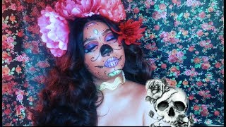 HALLOWEEN MAKEUP FOR PEOPLE WHO CANNOT DRAW !|BEGINNER FRIENDLY | DAY OF THE DEAD MAKEUP| SAWLIFE screenshot 5