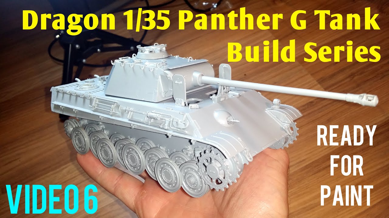 dronesense Dragon 1/35 Panther G Tank Build Series Video 6 Ready For Paint