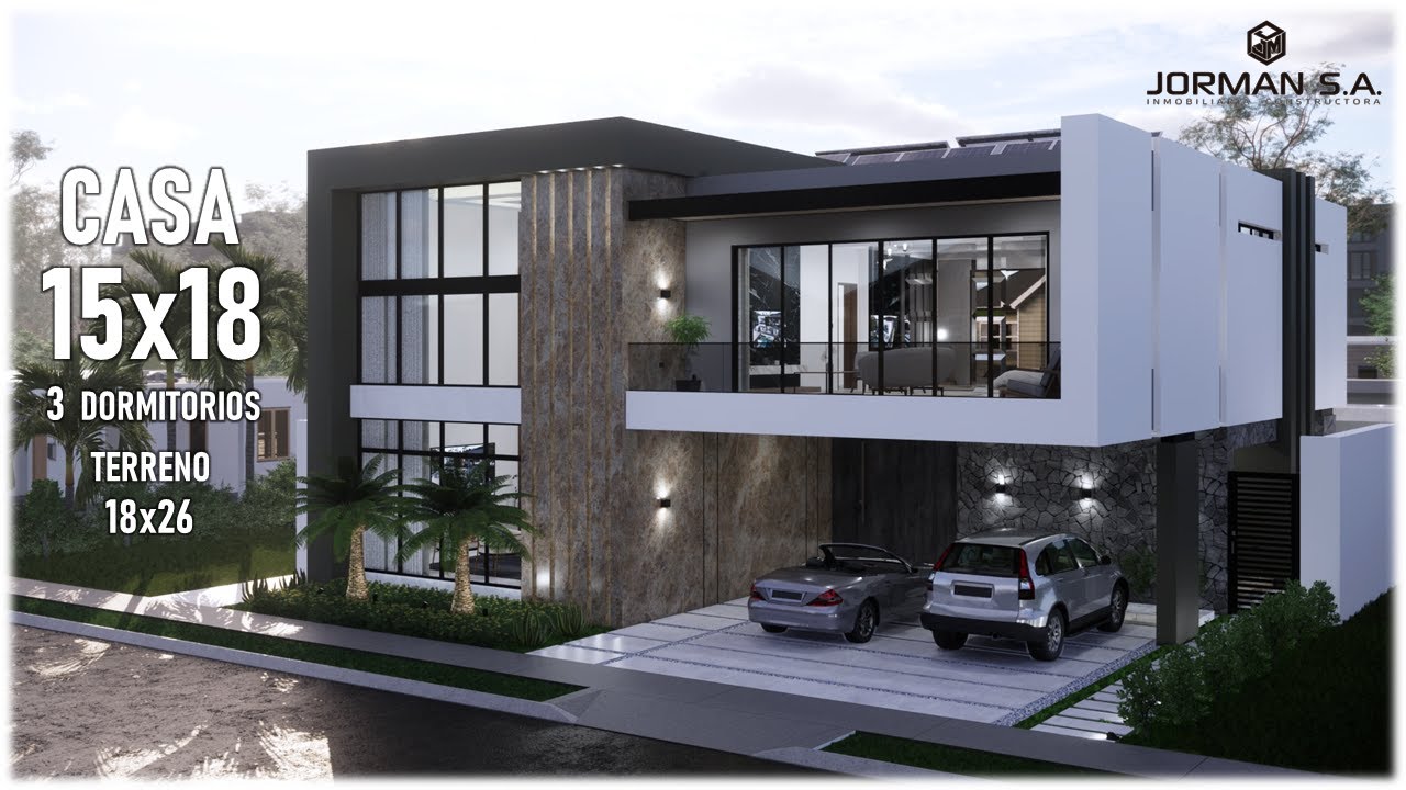 House Design Modern House Design 15x18m 2 Storey 3 Bedrooms YouTube