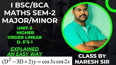 (D²-3D+2)y=cos3x cos2x@maths naresh eclass